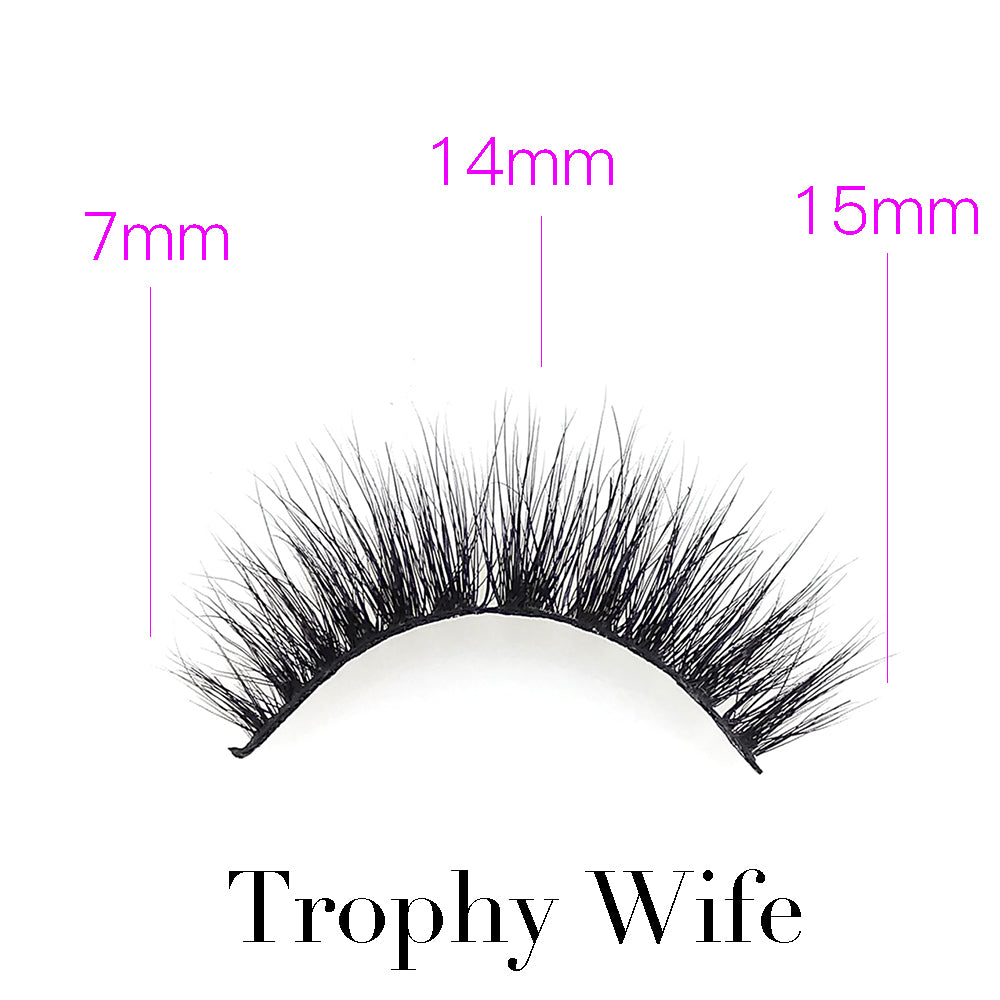 Trophy Wife Best Natural Fake Lashes [3D Mink Lashes]-Miss Fabulashes